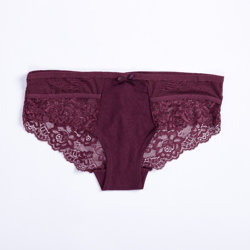 Tessa: Burgundy Lace Panty/Brief